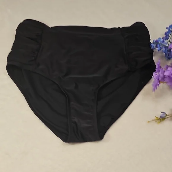 Ava Viv Swim Ava Viv Black Highwaisted Bathing Suit Bottom - Main Image